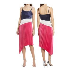 Chi Chi London dress Davina Colorblock Pleated size 4